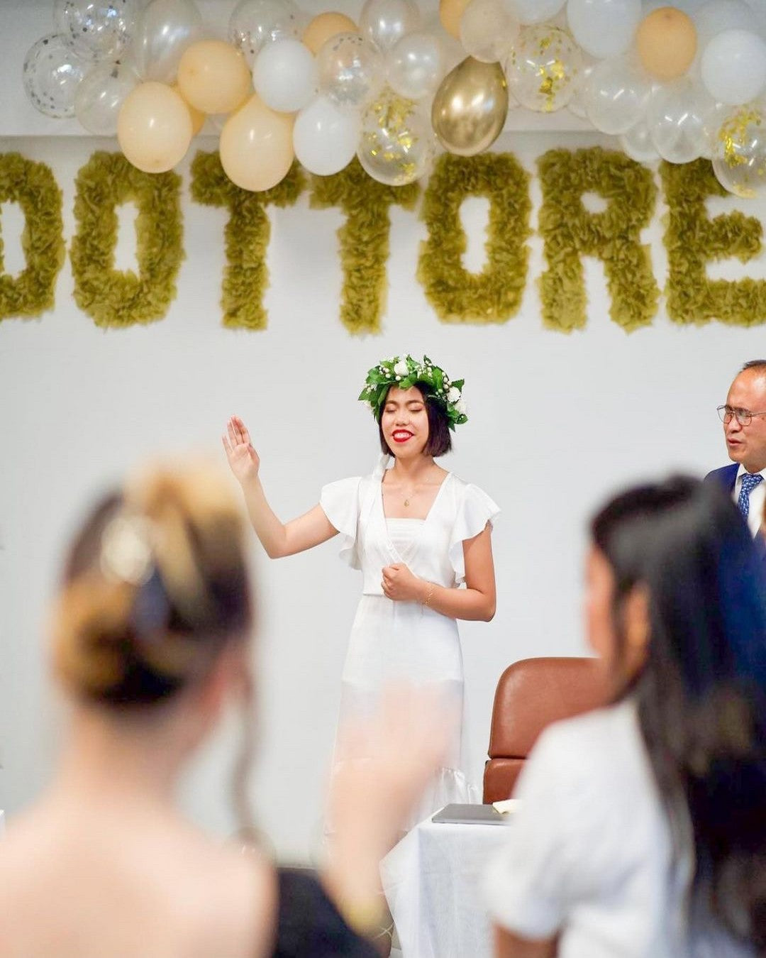 Special White Graduation Crown