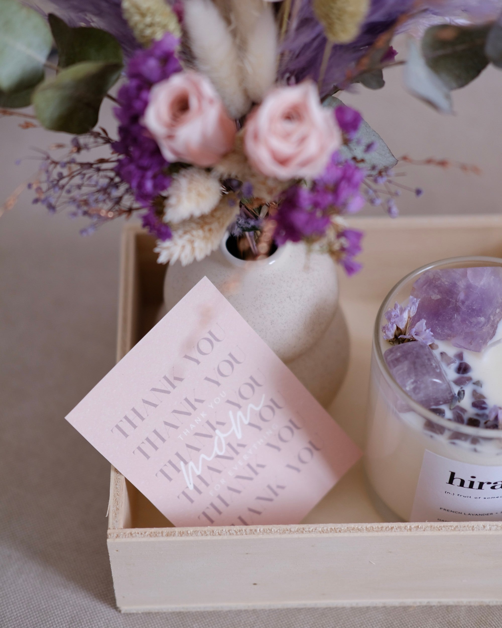 Set vaso di fiori e candela